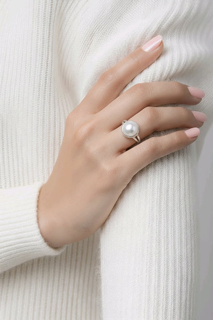 Mind Calming Sterling Silver Pearl Ring